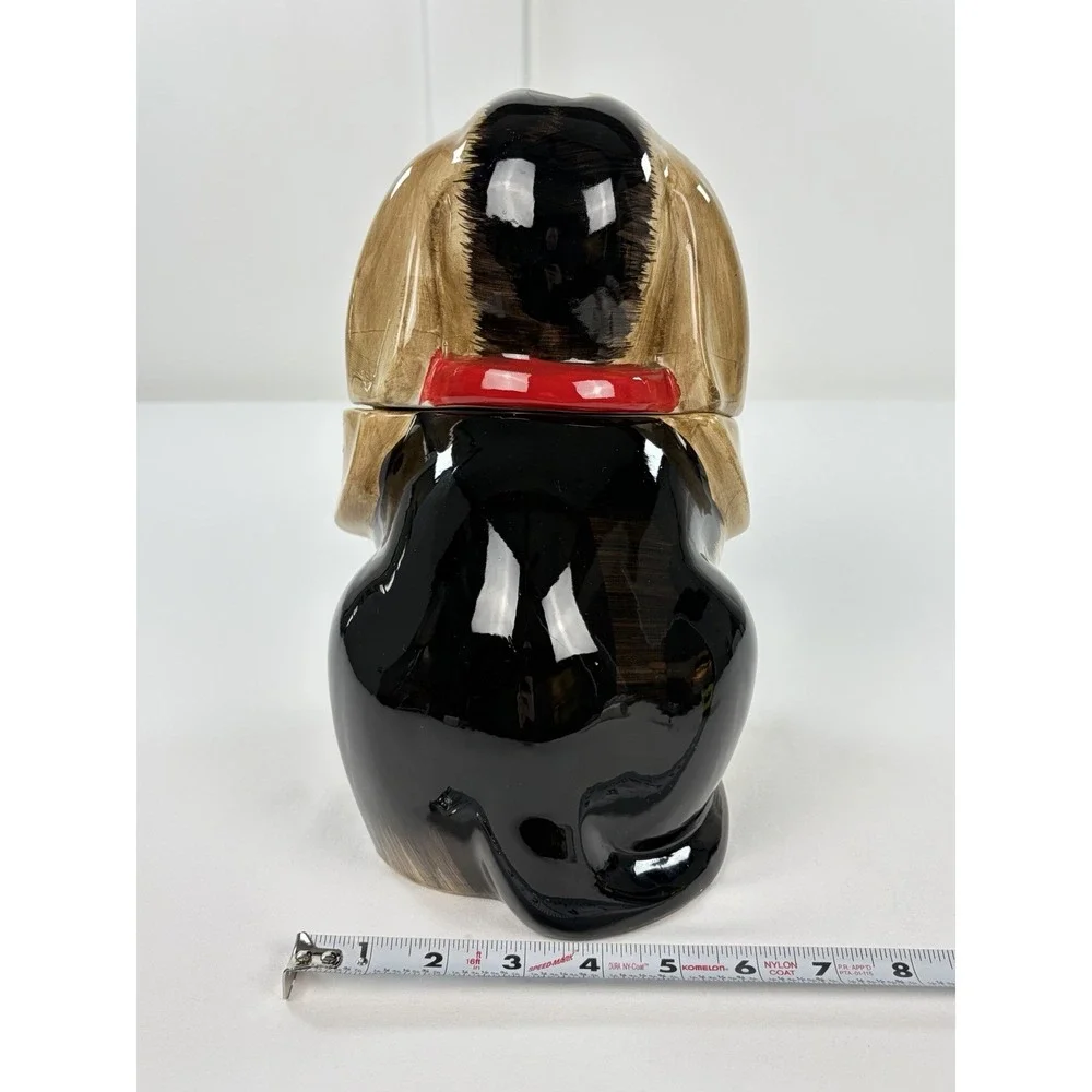Pioneer Woman Charlie Basset Hound Cookie Jar Ceramic Dog Treat Canister w/Lid